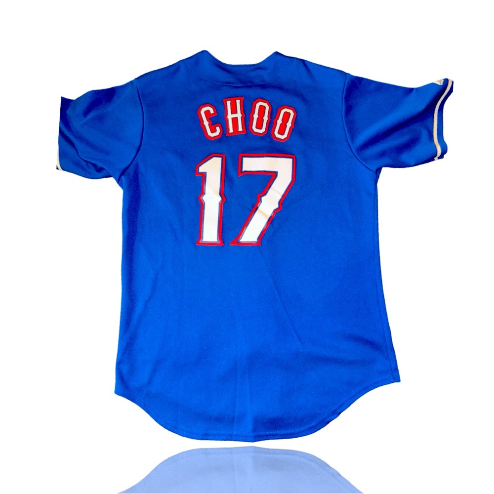 Majestic: Shin-Soo Choo #17 Texas Rangers on Field Authentic Jersey:Adult Medium